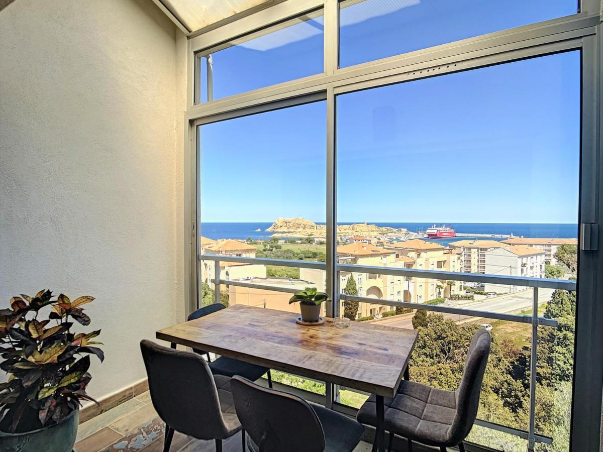Tres Beau Duplex Vue Panoramique Mer, Proche Plage LʼÎle-Rousse Exteriér fotografie